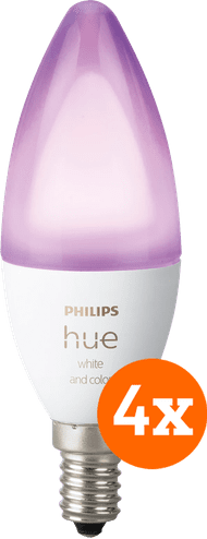 Philips Hue White and Color E14 4-Pack