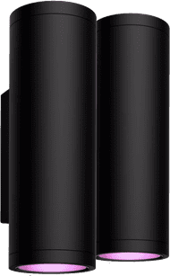 Philips Hue Appear Wall Lamp White and Color Black 2-pack