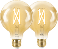 WiZ Smart Filament lamp Globe 2-pack - Warm tot Koelwit Licht - E27