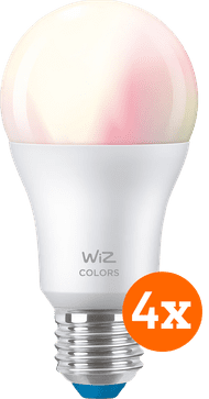 WiZ Smart lamp 4-pack - Gekleurd en Wit Licht - E27