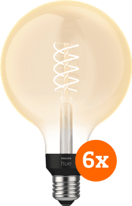 Philips Hue Filamentlamp White Globe XL E27 - 2023 - 6-pack