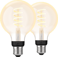 Philips Hue Filament Light White Ambiance Globe E27 2-pack