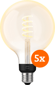 Philips Hue Filament White Ambiance Globe XL 5-pack