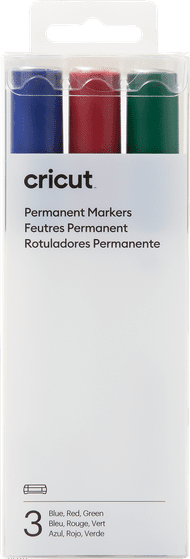 Cricut Permanente Markers 2,5 mm Blauw Rood Groen 3-pack
