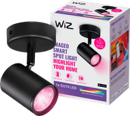 WiZ 1 spot Imageo black - Colored and White light - GU10