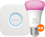 Philips Hue White and Color Starter Pack with 4 Lights + Bridge