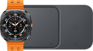 Samsung Galaxy Watch Ultra 4G Grijs/Oranje 47mm + Duo Draadloze Oplader