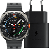 Samsung Galaxy Watch Ultra 4G Zilver/Zwart 47mm + Oplader 25W
