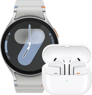 Samsung Galaxy Watch 7 4G Zilver 44mm + Galaxy Buds3 Wit