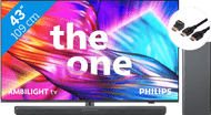 Philips The One 43PUS8909 - Ambilight (2024) + Soundbar + Hdmi kabel