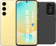Samsung Galaxy S24 FE 128GB Geel 5G + Clear View Book Case Zwart