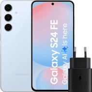 Samsung Galaxy S24 FE 128GB Blauw 5G + Samsung Oplader 25 Watt Zwart