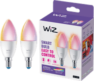 WiZ Candle Light - White and Colored Light - E14 - 2-pack