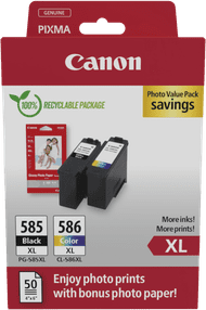 Canon PG-585XL + CL-586XL Combo Pack + Fotopapier