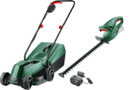 Bosch EasyMower 18V-32-200 + EasyHedgeCut 18-45 LI + Starter Set 18V 4.0Ah