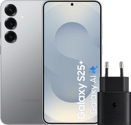 Samsung Galaxy S25 Plus 256GB Zilver 5G + Samsung Oplader 25 Watt Zwart