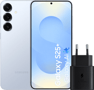 Samsung Galaxy S25 Plus 256GB Lichtblauw 5G + Samsung Oplader 25 Watt Zwart