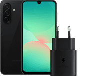 Samsung Galaxy A26 128GB Zwart 5G + Samsung Oplader 25 Watt Zwart