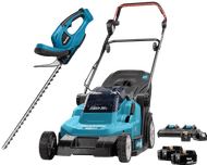 Makita DLM432PT incl. 5,0 Ah Accu (2x) + Makita DUH523Z + 5,0 Ah 18V Accu (2x)