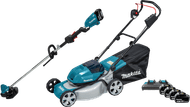Makita DLM463PT incl. 5,0 Ah Accu (2x) + Makita DUR190LZX9 + 5,0 Ah 18V Accu (2x)