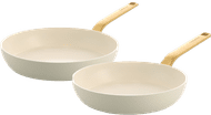 GreenPan Evolution Frying Pan Set 24cm + 28cm Cream White