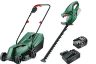 Bosch EasyMower 18V-32-200 + Bosch EasyHedgeCut 18-45 Li + Bosch Starterset 18V 4,0 Ah