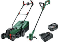 Bosch CityMower 18V-32 + Bosch Easygrasscut 18 (zonder accu) + Bosch Starterset 18V 4,0 Ah