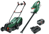 Bosch CityMower 18V-32 + Bosch EasyHedgeCut 18-45 Li + Bosch Starterset 18V 4,0 Ah