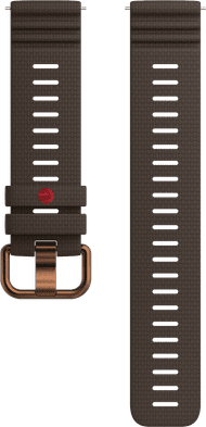 Polar Siliconen Bandje Bruin 22mm