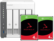 QNAP TS-433-4G + Seagate IronWolf 8TB (2x 4TB)
