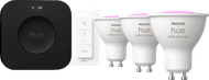 Philips Hue White and Color Starter Pack GU10 3-pack + Bridge Pro + dimmer
