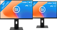 BlueBuilt 24 inch Full HD Monitor met USB C Duo pack