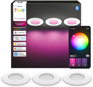 Philips Hue Inbouwspot Slim 3-Pack - White and Color - 90mm - Wit