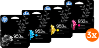 HP 953XL Cartridges 4-Kleuren pack (3 stuks)