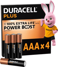 Duracell Plus AAA batterijen 4 stuks