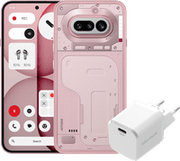 Nothing Phone (4a) 256GB Roze 5G + BlueBuilt Oplader met Usb C Poort 45W Wit