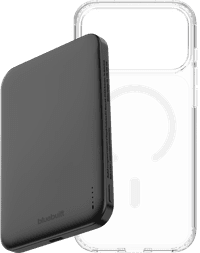 BlueBuilt MagSafe Hoesje iPhone 18 Pro Max Transparant + Powerbank 5.000 mAh Grijs