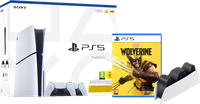 PlayStation 5 Slim Disc  + Marvel's Wolverine + Extra Controller Wit + Oplaadstation