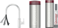 Quooker COMBI+ and Quooker Flex Round Chrome and Quooker CUBE