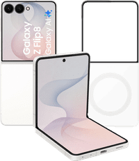Samsung Galaxy Z Flip 8 512GB Wit 5G + Samsung Back Cover met Magneet Transparant