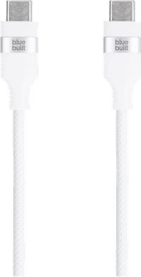 BlueBuilt Usb C naar Usb C Kabel 1,5m Nylon Wit
