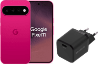 Google Pixel 11 512GB Roze 5G + BlueBuilt Oplader met Usb C Poort 30W Zwart