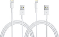 Apple USB-A to Lightning Cable 1m Plastic White Duo Pack