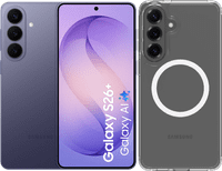 Samsung Galaxy S26 Plus 512GB Donkerblauw 5G +BlueBuilt Back Cover met Magneet Transparant