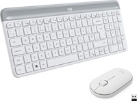 Logitech MK470 Slim Draadloos Toetsenbord en Muis Wit QWERTY