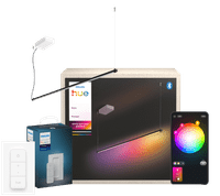 Philips Hue Signe Tube Pendant Lamp Black + Dimmer