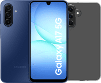 Samsung Galaxy A17 128GB Blauw 5G + BlueBuilt Back Cover Transparant