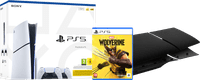 PlayStation 5 Slim Disc Edition + Marvel's Wolverine + Covers Zwart + Extra Controller Wit