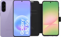 Samsung Galaxy A57 256GB Paars 5G + BlueBuilt Book Case Zwart