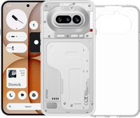 Nothing Phone (4a) 256GB Wit 5G + BlueBuilt Back Cover Transparant